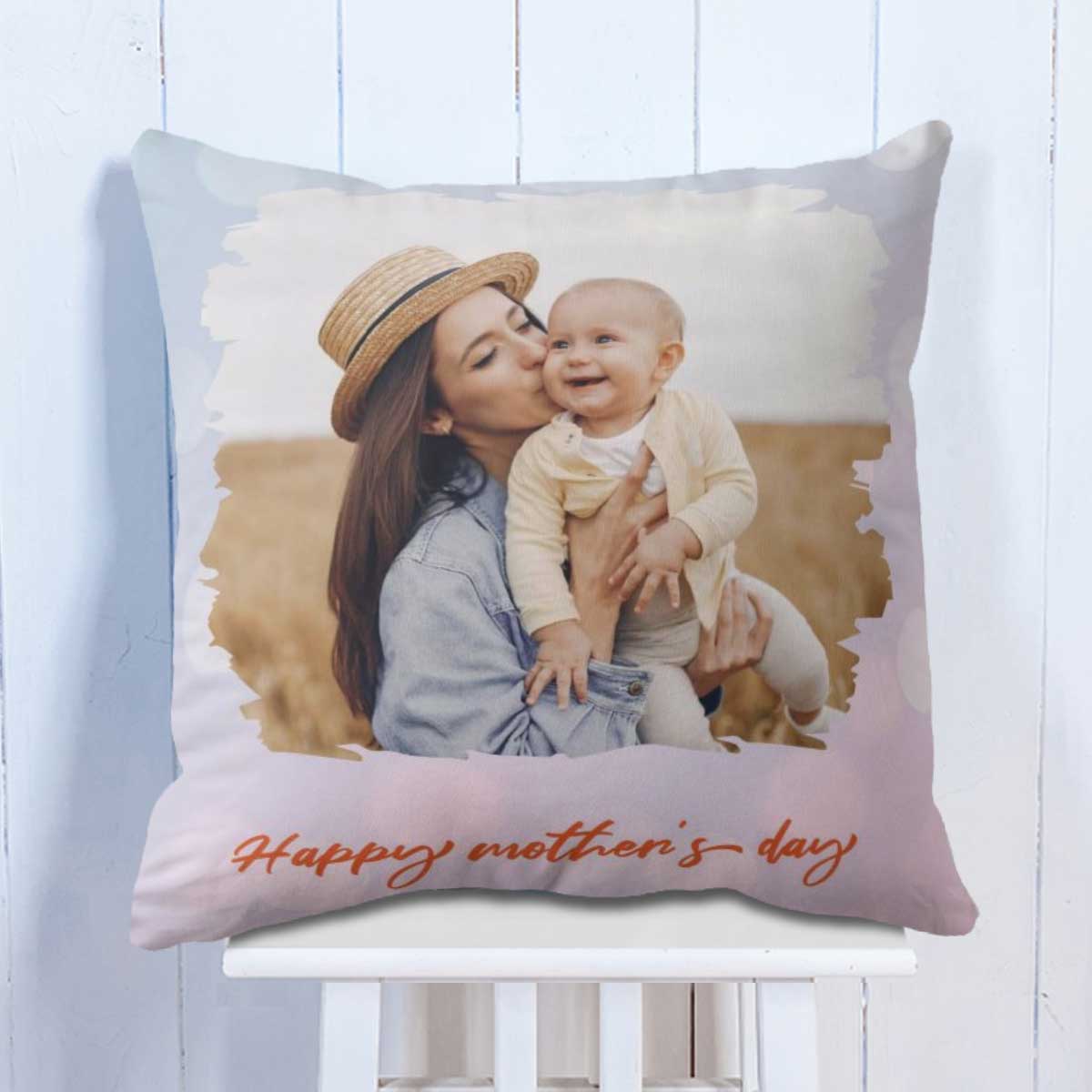 Personalized Happy Mother's Day Photo Cushion for Mom 1