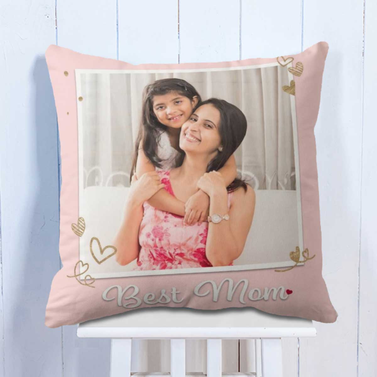 Personalized Best Mom Photo Cushion Gift for Mom 1