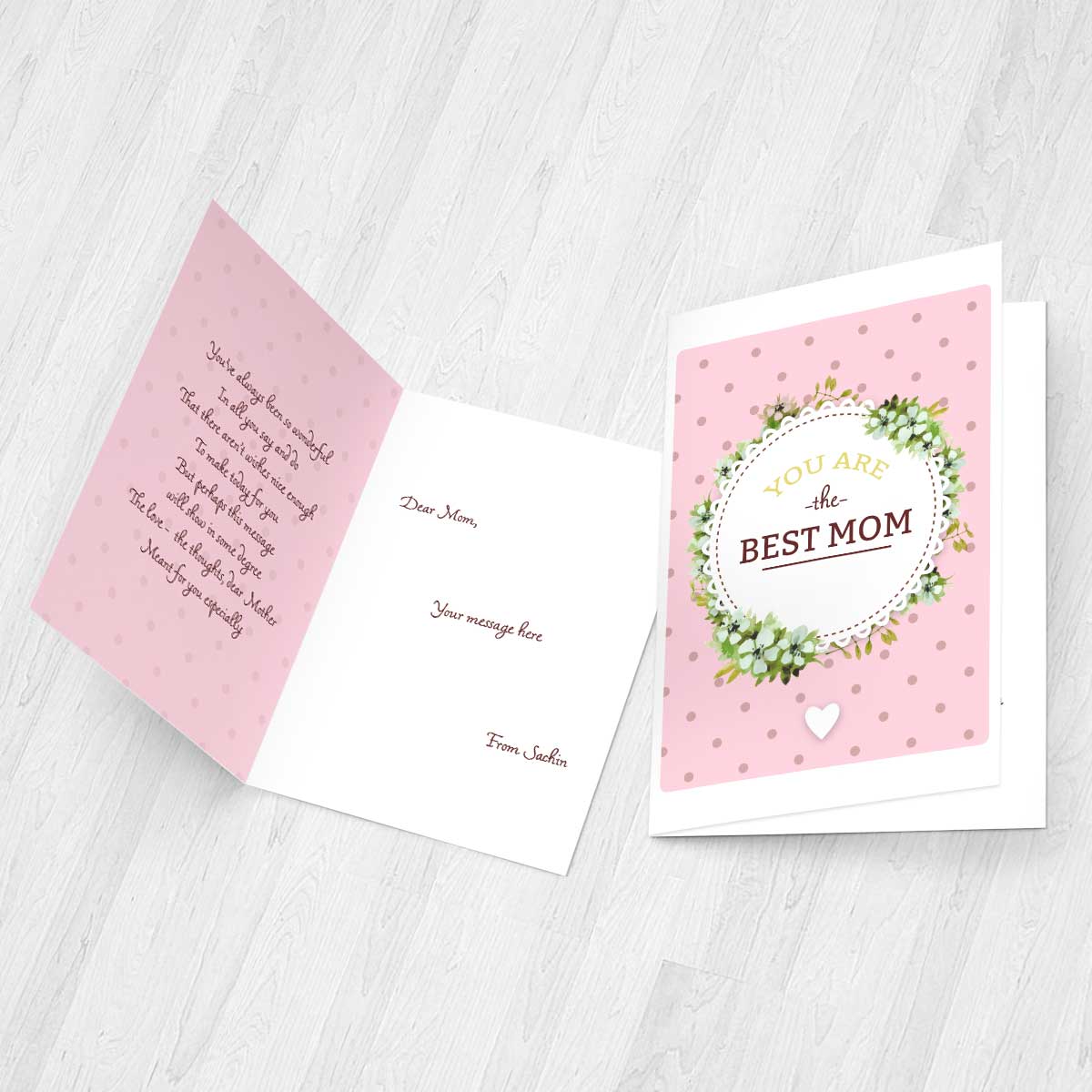 Personalized You Are The Best Mom Greeting Card Gift For Mother's Day 3
