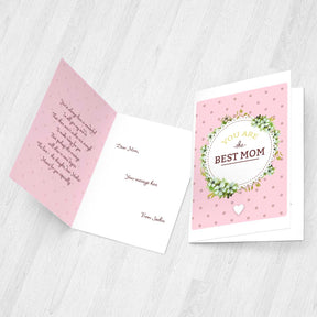 Personalised You are the Best Mom Greeting Card-3