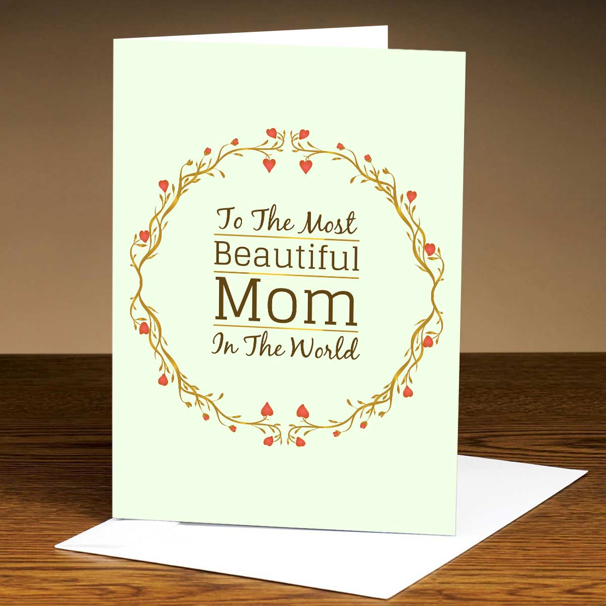Personalised To the Most Beautiful Mom Greeting Card-1