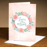 Customized Love You Mom Greeting Card For Mother 1