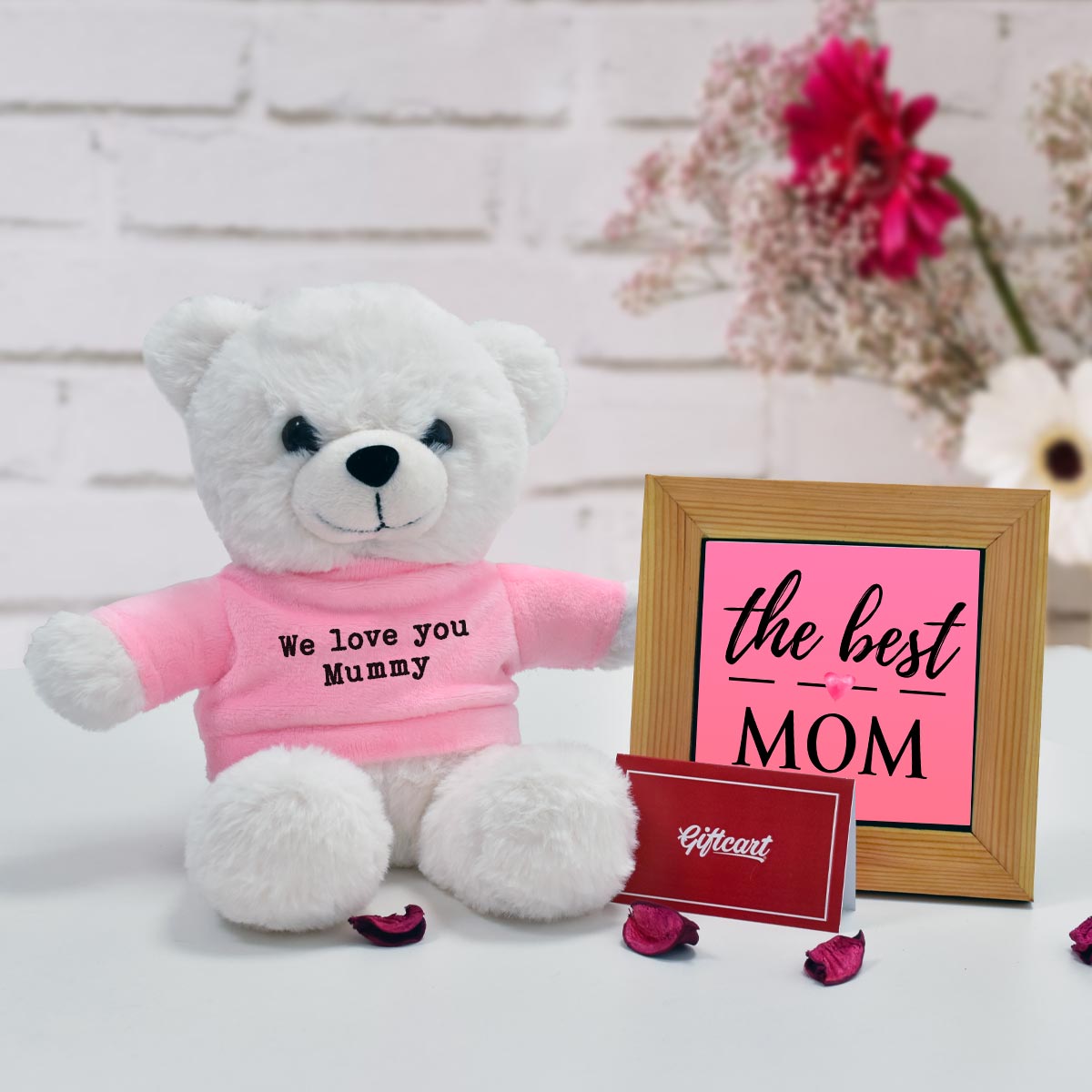 Teddy With Table Top Gift Hamper For Mother's Day-2