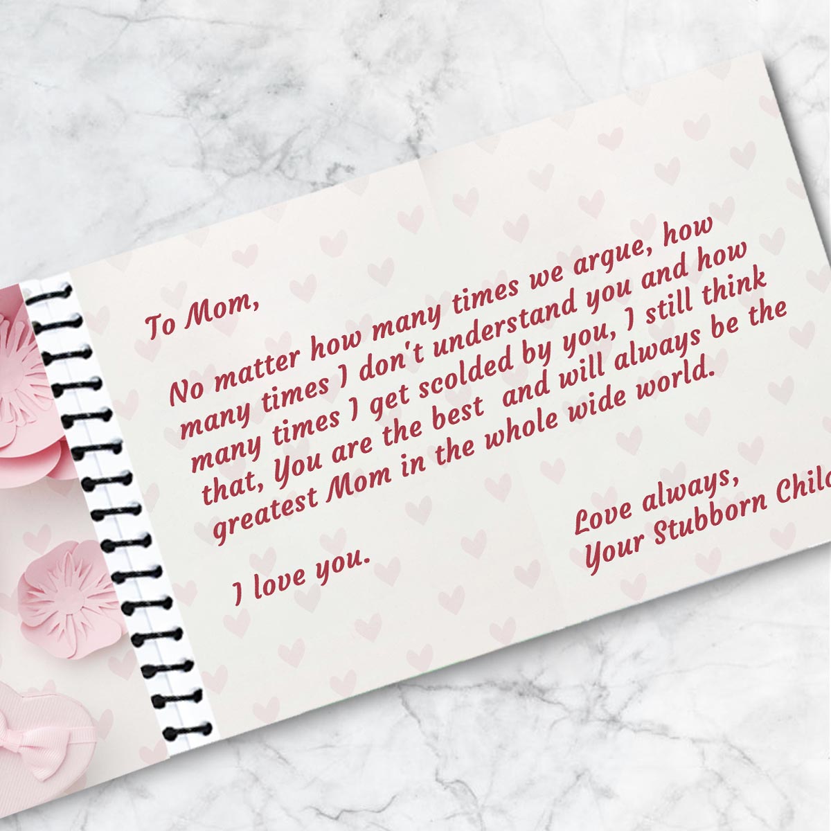 Personalised Dear Mom What you Mean to me Little Book-2