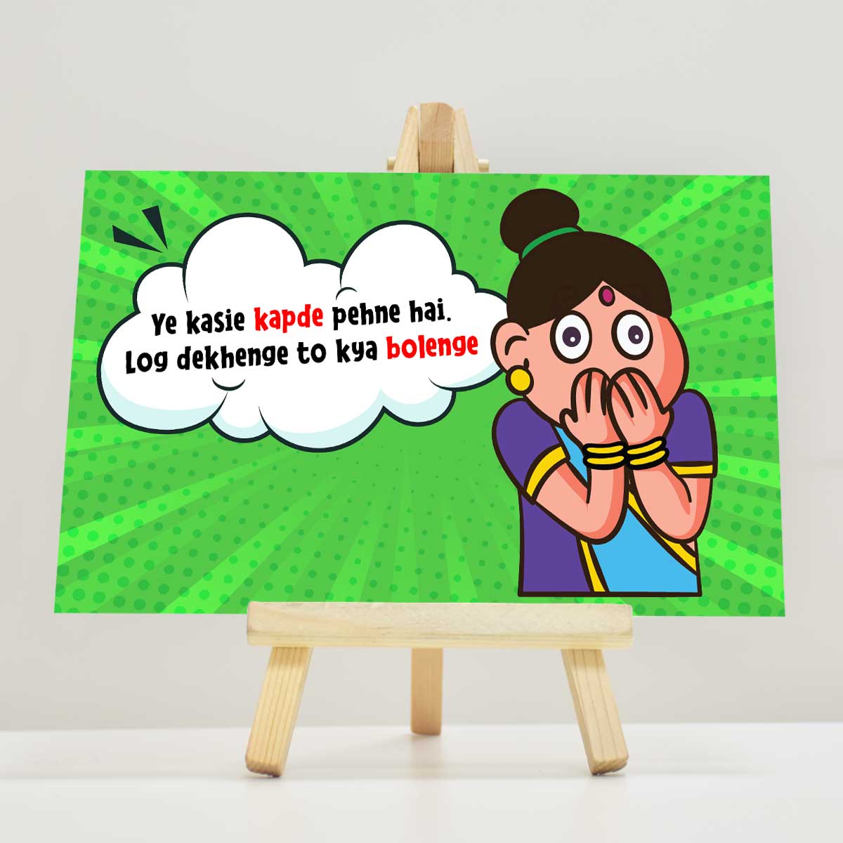 Hilarious Maa Ka Gyan, Mom's Words of Wisdom Easel with Cards-3