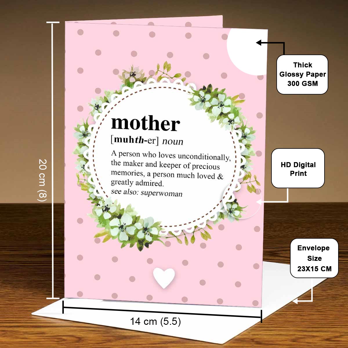 Personalised Best Mother Mirror Card-4