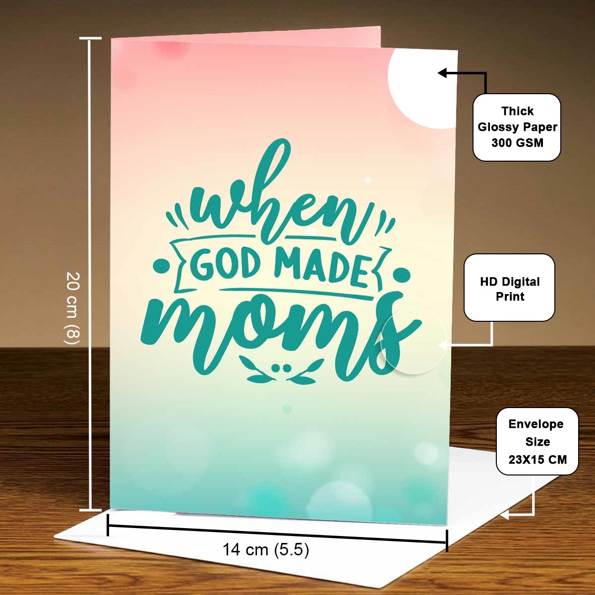 Personalised When God Made Moms Mirror Card
