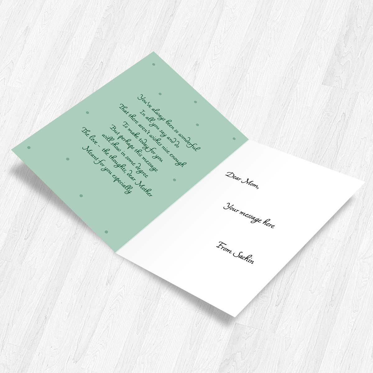 Customized We Love You Mom Greeting Card Gift For Mother's Day-2