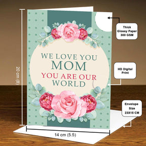 Personalised We Love You Mom Greeting Card-4