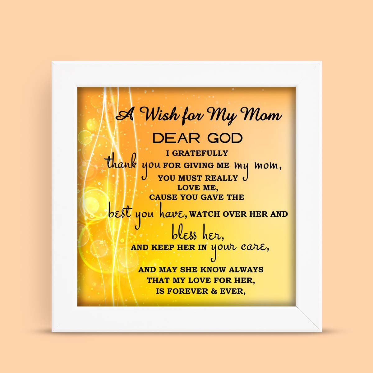 A Wish for my Mom Frame on Mothers day