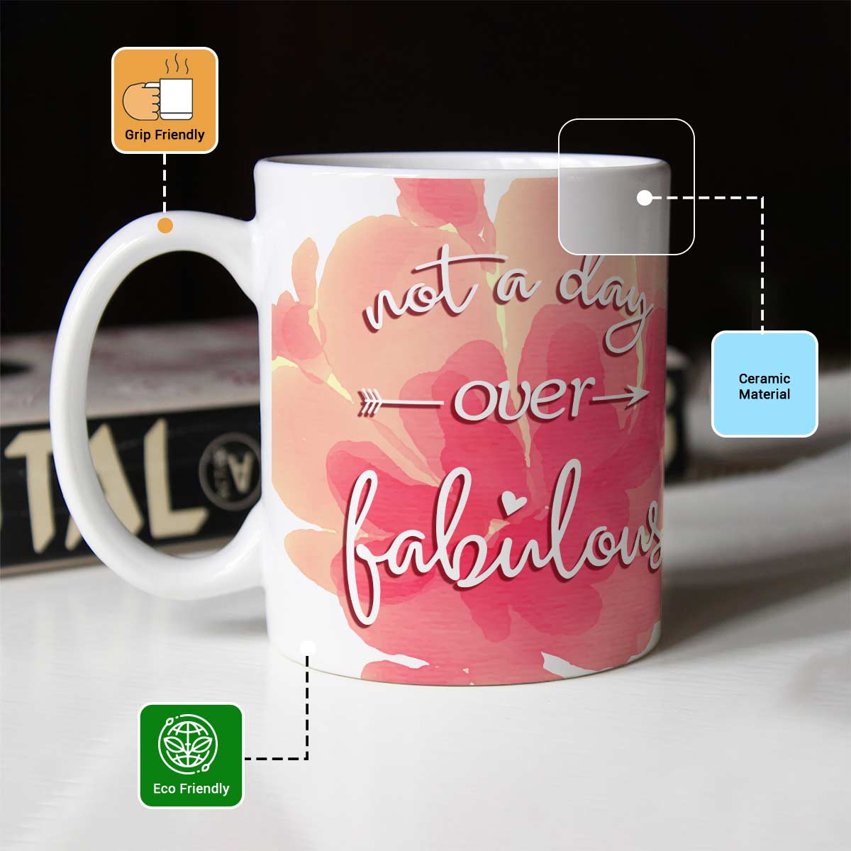 Not a Day Over Fabulous Coffee Mug-3