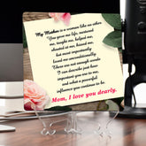 Personalized Mom I Love You MDF Keepsake Gift For Mother's Day-1