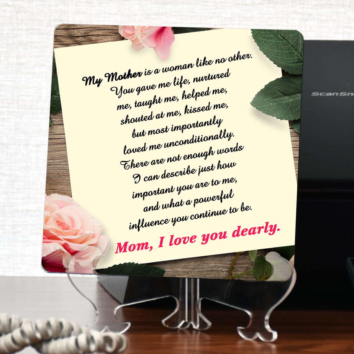Personalized Mom I Love You MDF Keepsake Gift For Mother's Day-2