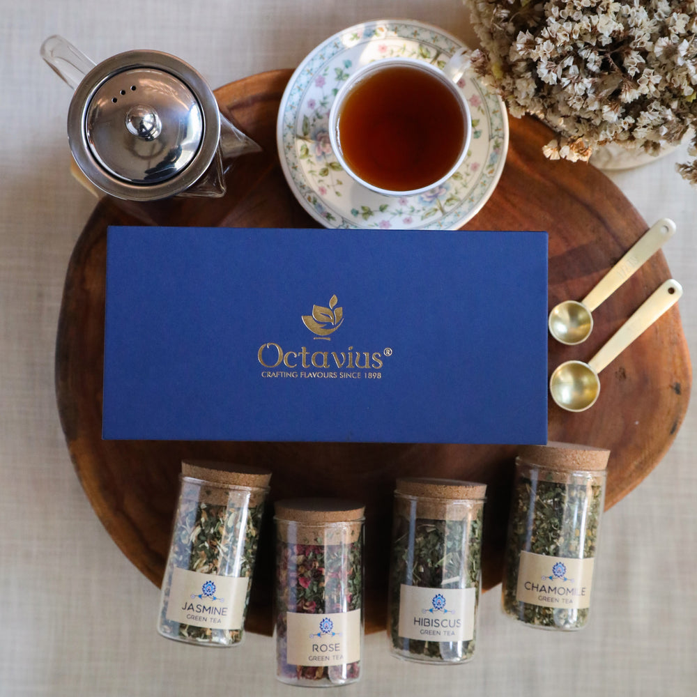 Tea Time Treasure-Floral Infusions (4 Assorted Loose Leaf Green Teas)-5