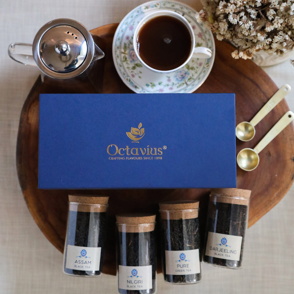 Tea Time Treasure-Pure Teas (4 Assorted Loose Leaf Black & Green Teas)-5