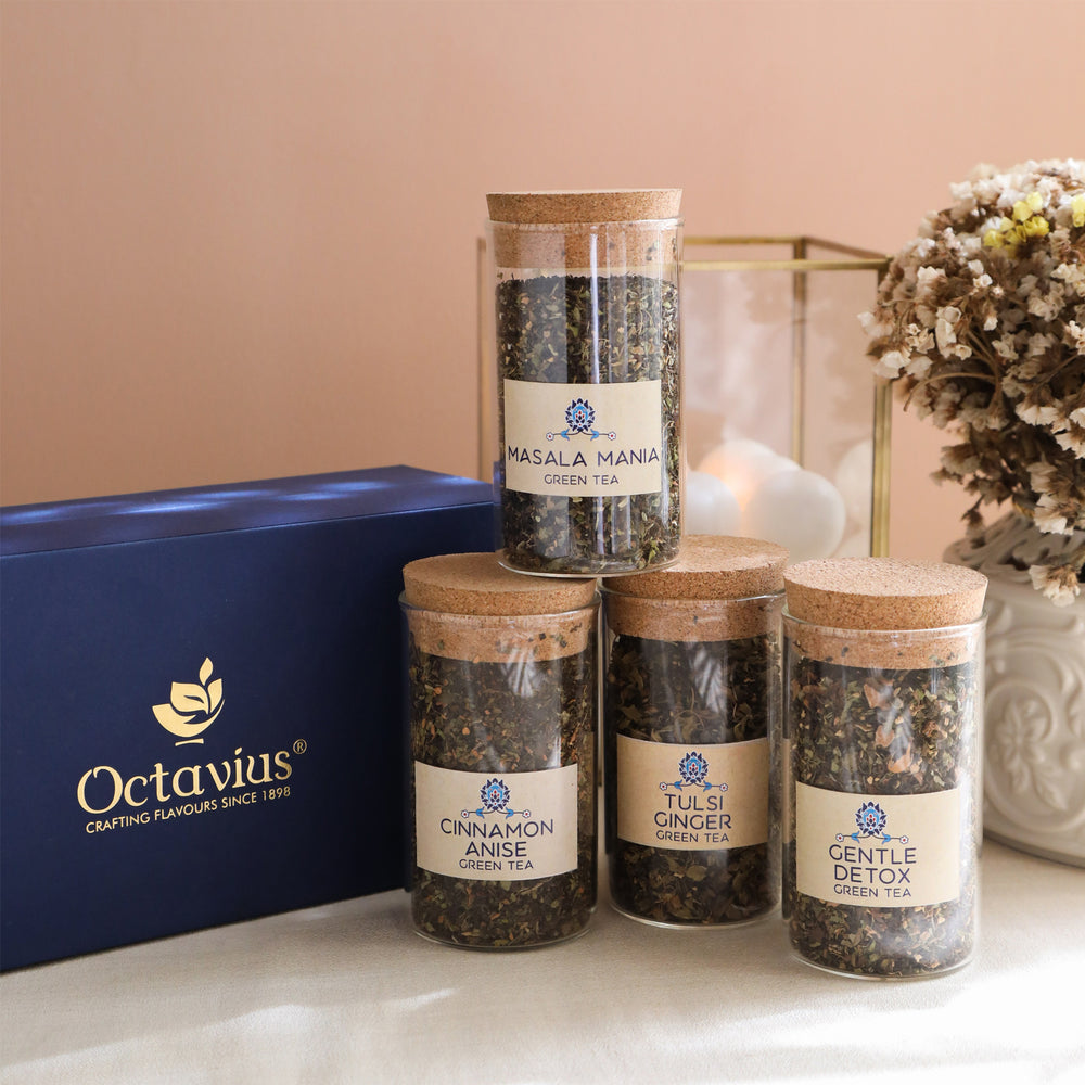 Tea Time Treasure-Spiced Up Infusions (4 Assorted Loose Leaf Black & Green Teas)-3