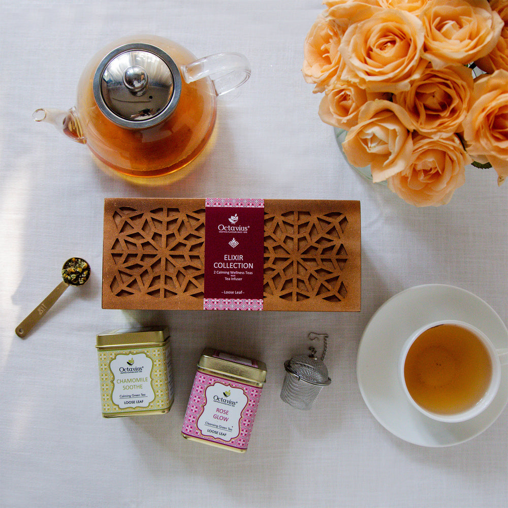 Elixir Collection- 2 Calming Wellness Loose tea kit With Infuser-5