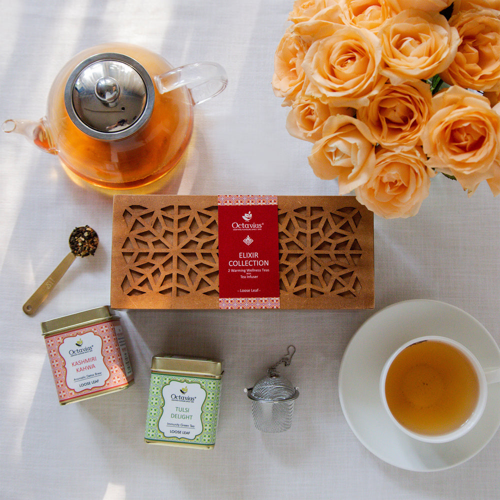 Elixir Collection- 2 Warming Wellness Loose tea kit With Infuser-5