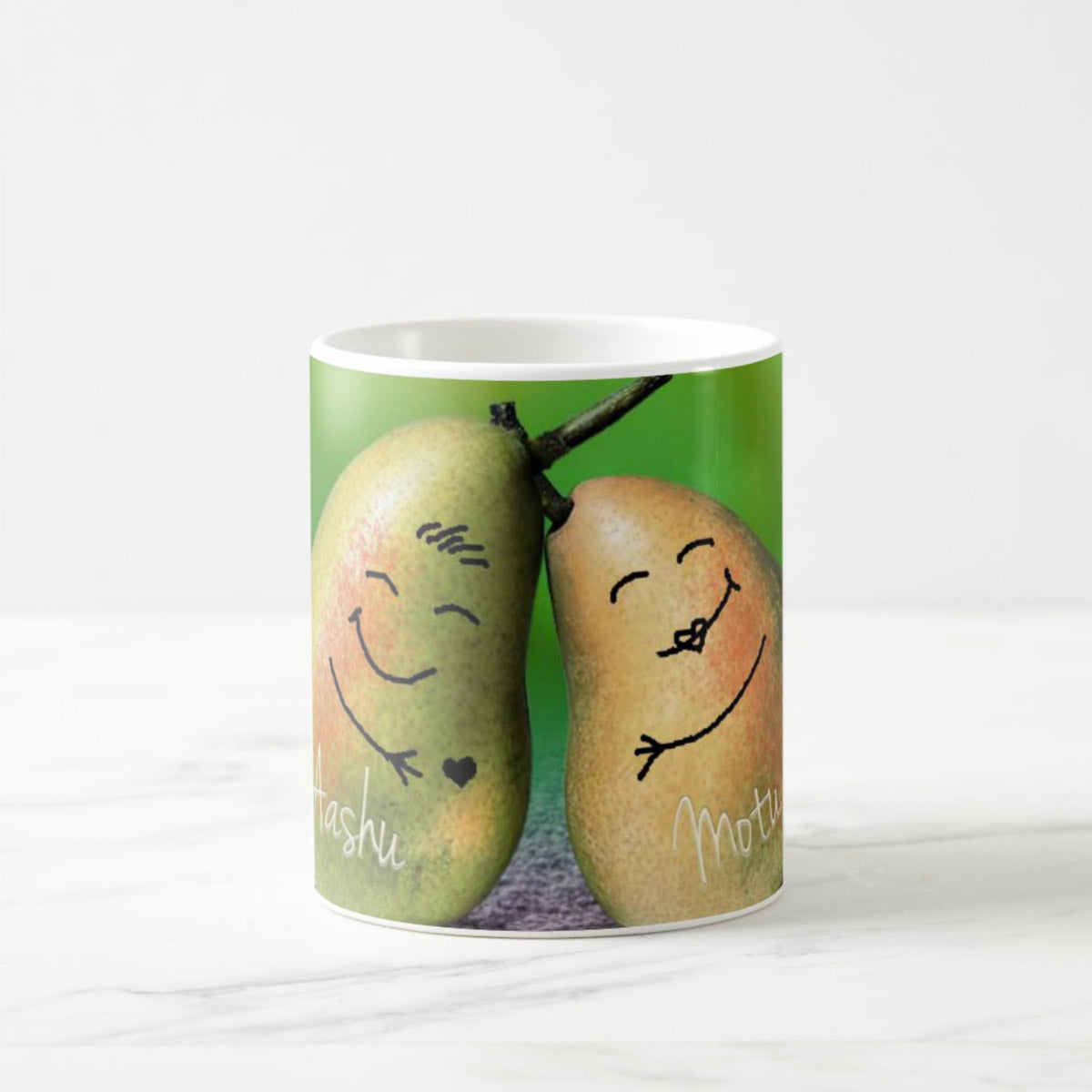 Personalised Pear Couple Mug Set