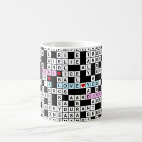 Personalised Romantic Crossword Puzzle Mug