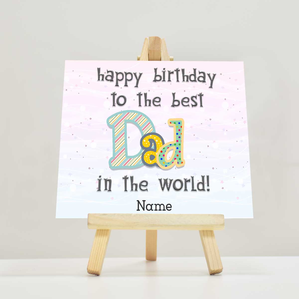 Personalised Best Dad Mini Easel