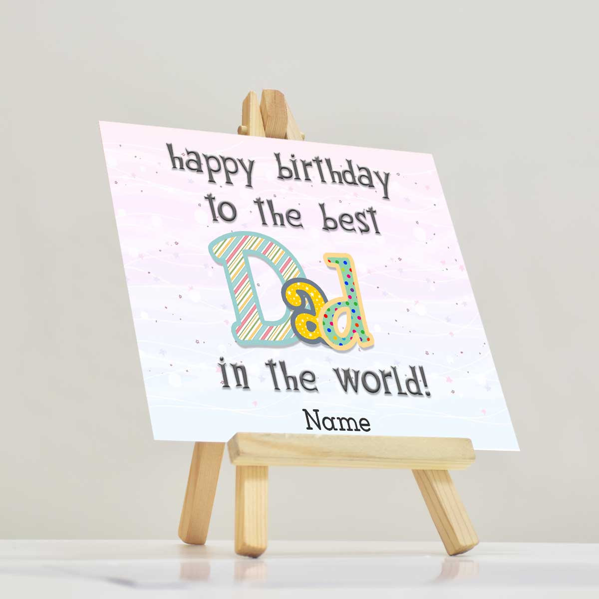 Personalised Best Dad Mini Easel-2