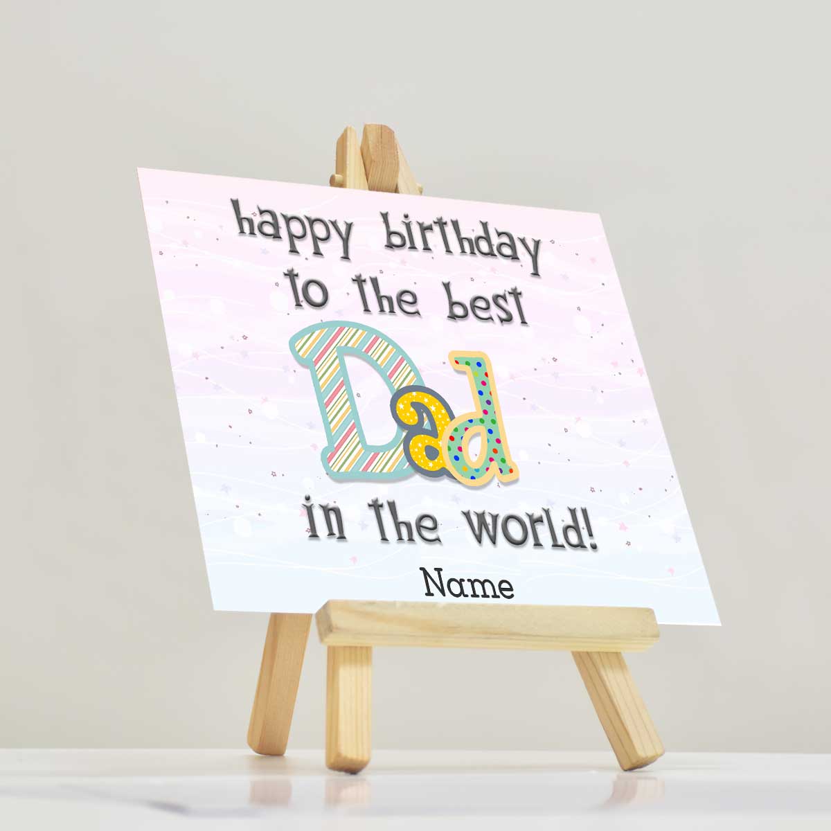 Personalised Best Dad Mini Easel