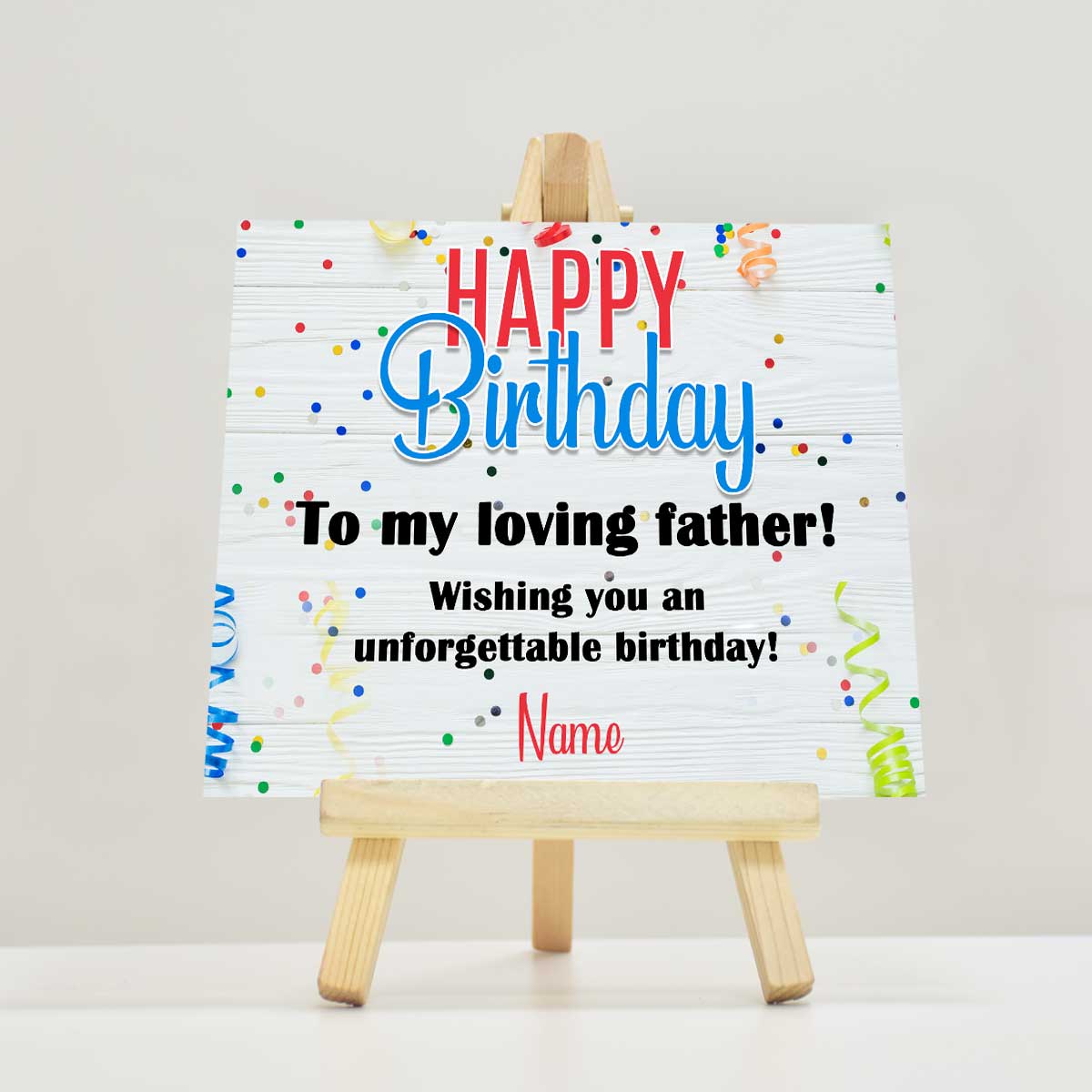 Personalised My Loving Father Mini Easel