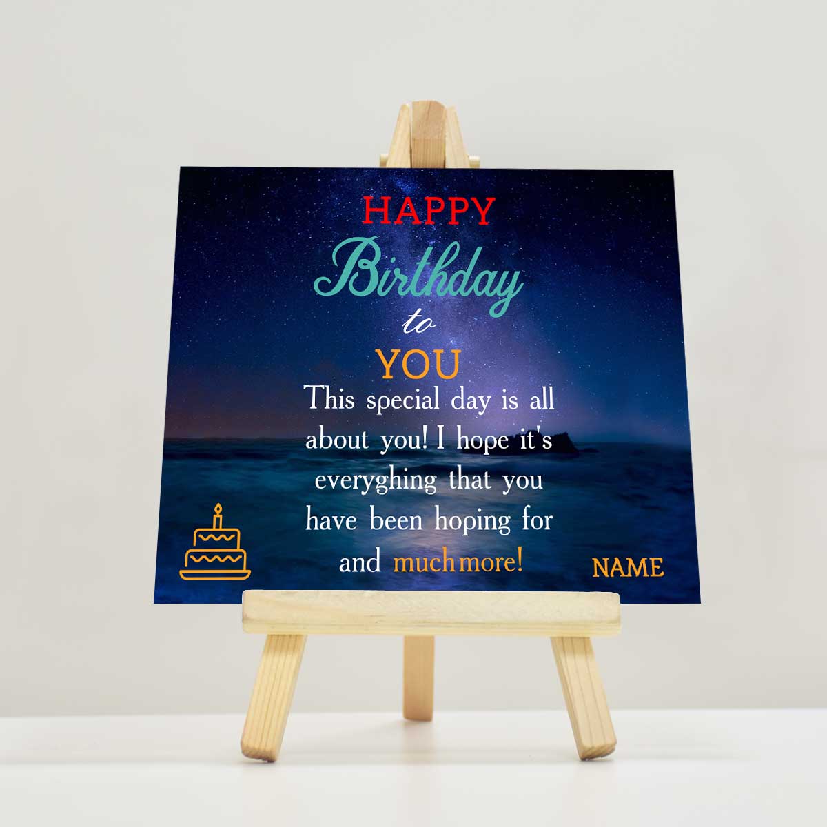 Personalised Happy Birthday To You Mini Easel-1
