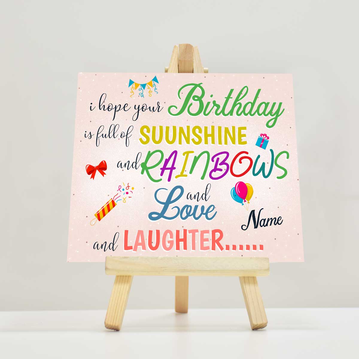 Personalised Love And Laughter Mini Easel-1