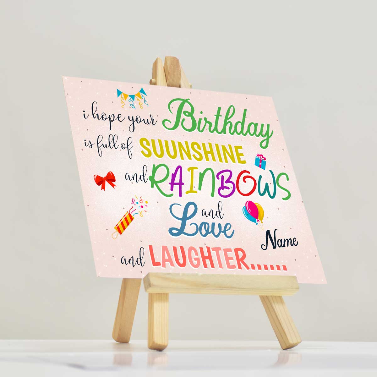 Personalised Love And Laughter Mini Easel-2