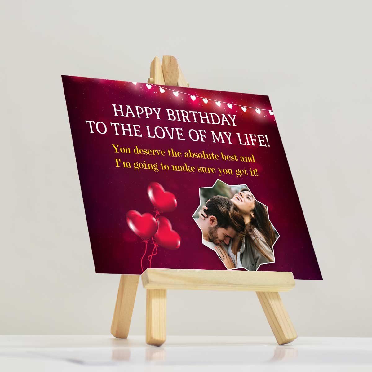 Personalised Happy Birthday To The Love Of My Life Mini Easel-2