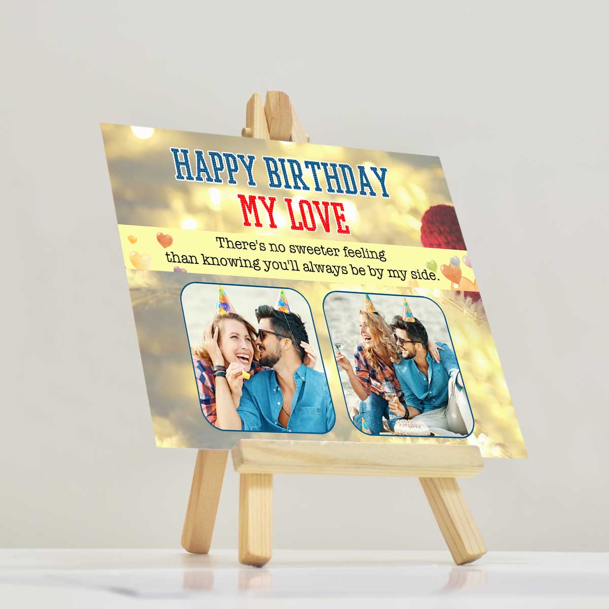 Personalised Happy Birthday My Love Mini Easel