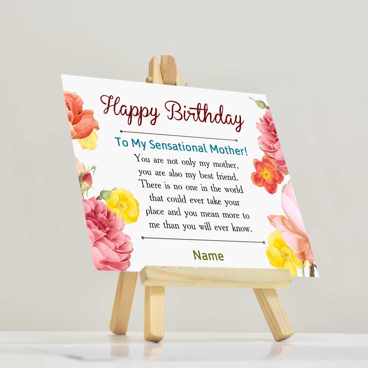 Personalised To My Sensational Mother Mini Easel-1