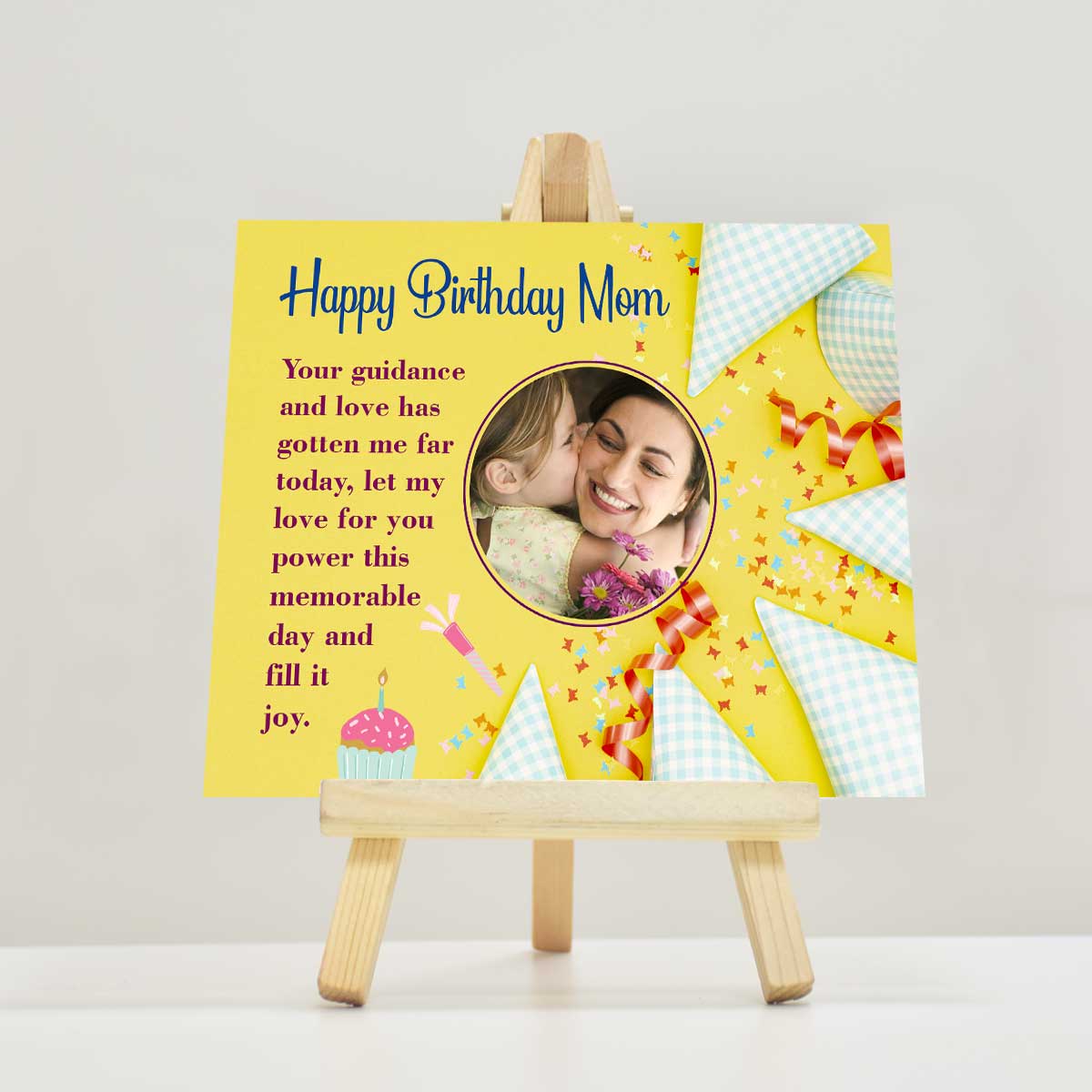 Personalised Happy Birthday Sweetest Mom Mini Easel-1