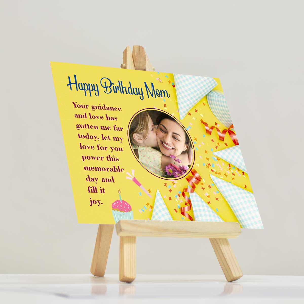 Personalised Happy Birthday Sweetest Mom Mini Easel-2
