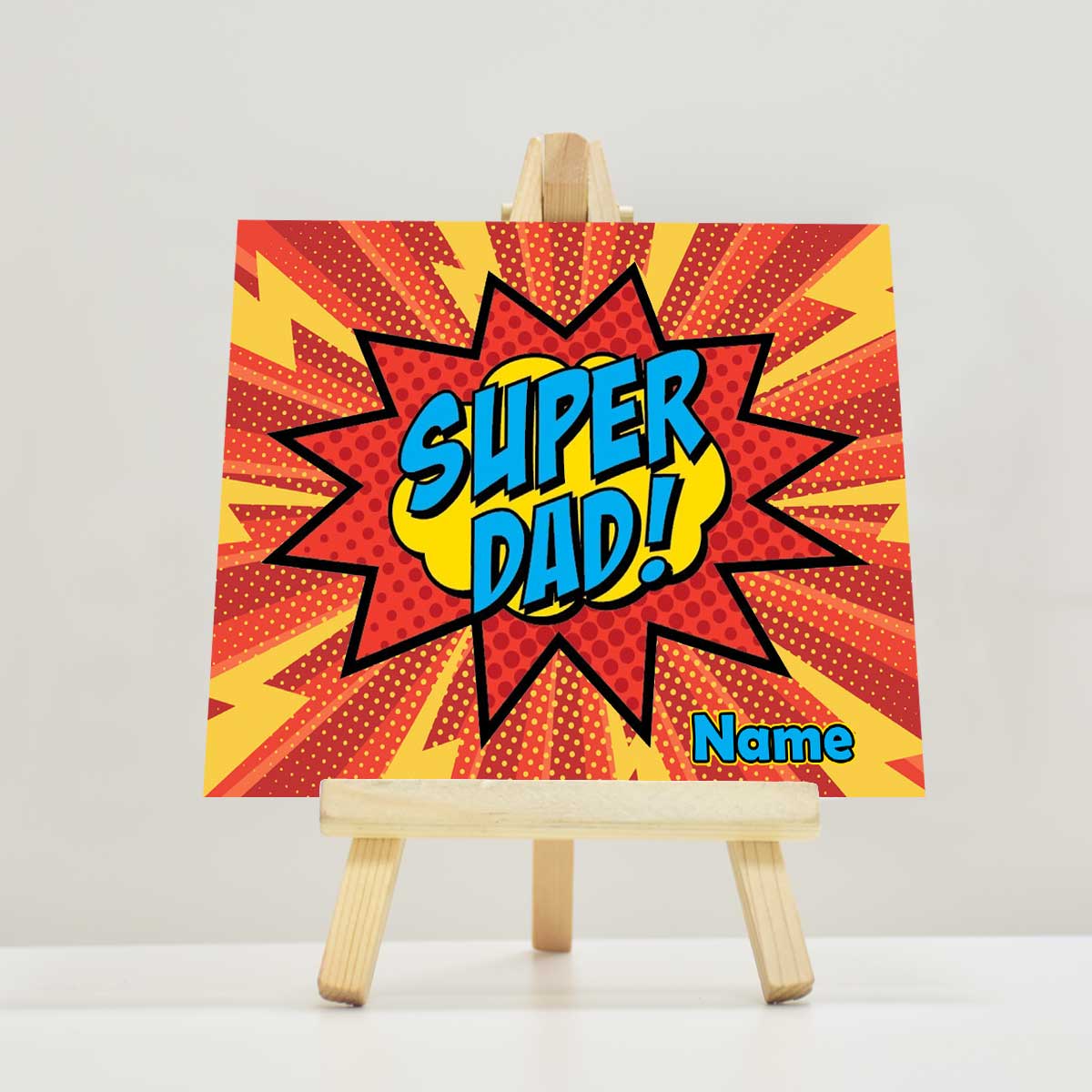 Personalised Super Dad Mini Easel