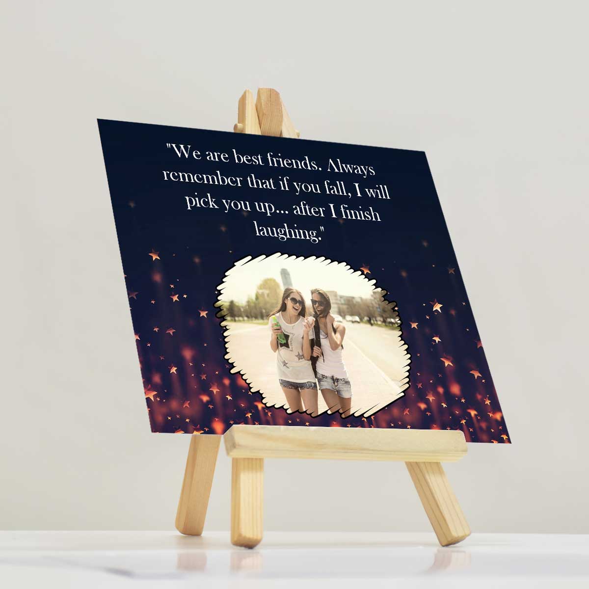 Personalised We Are The Best Friends Mini Easel