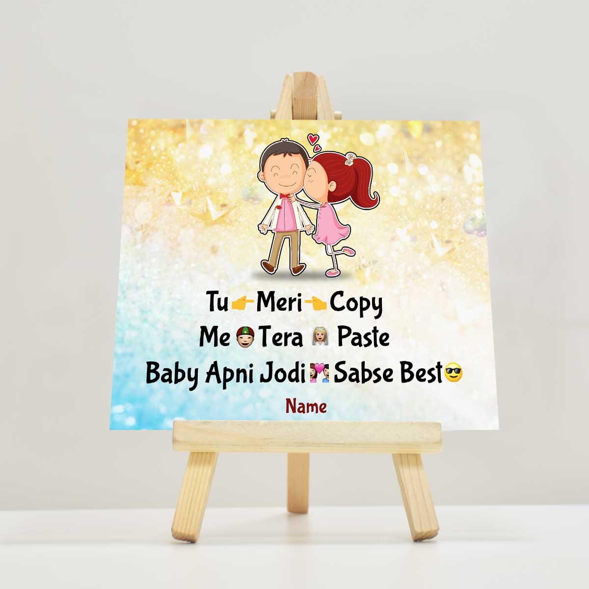 Personalised Apni Jodi Sabse Best Mini Easel-1