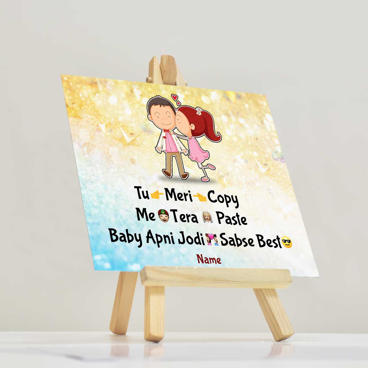 Personalised Apni Jodi Sabse Best Mini Easel-2