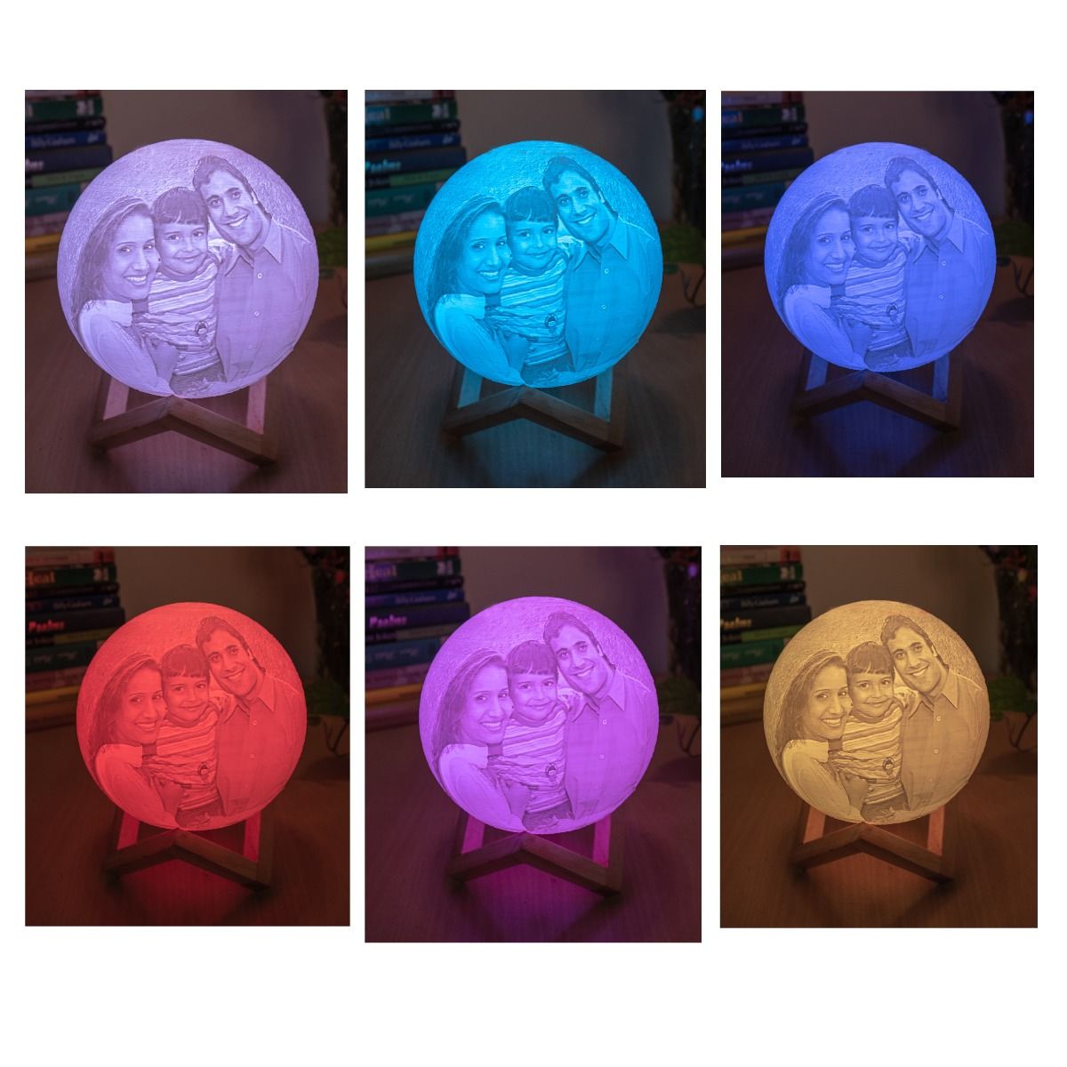Personalised Touch Sensor 3D Moon Lamp
