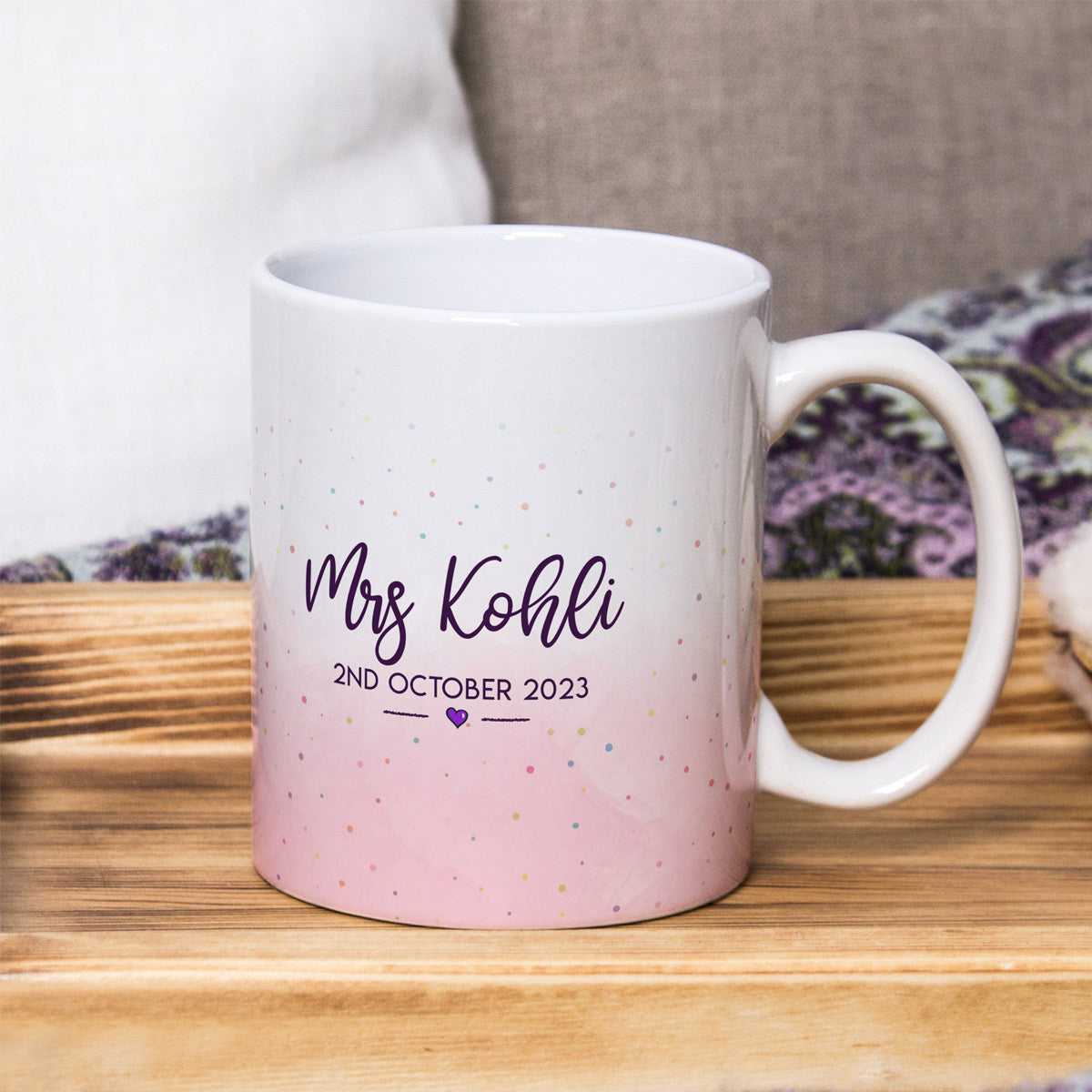 Personalized Mr & Mrs With Couple Name & Date Coffee Mug Set for Valentine's Day-10