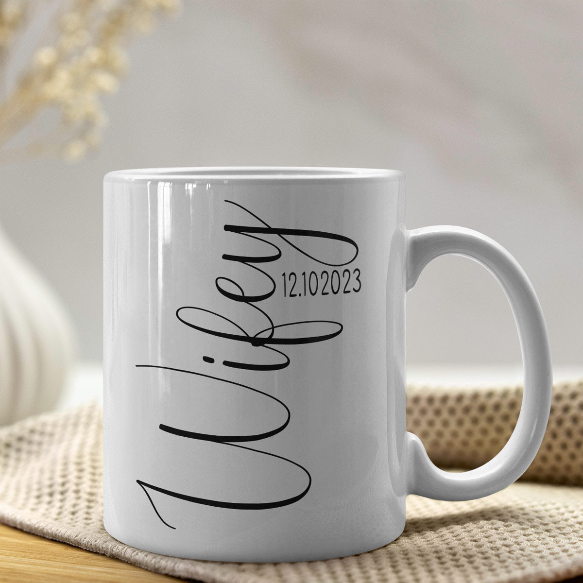 Personalised Wifey & Hubby Mug Set