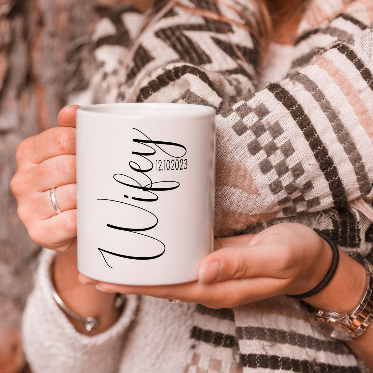 Personalised Wifey & Hubby Mug Set-4