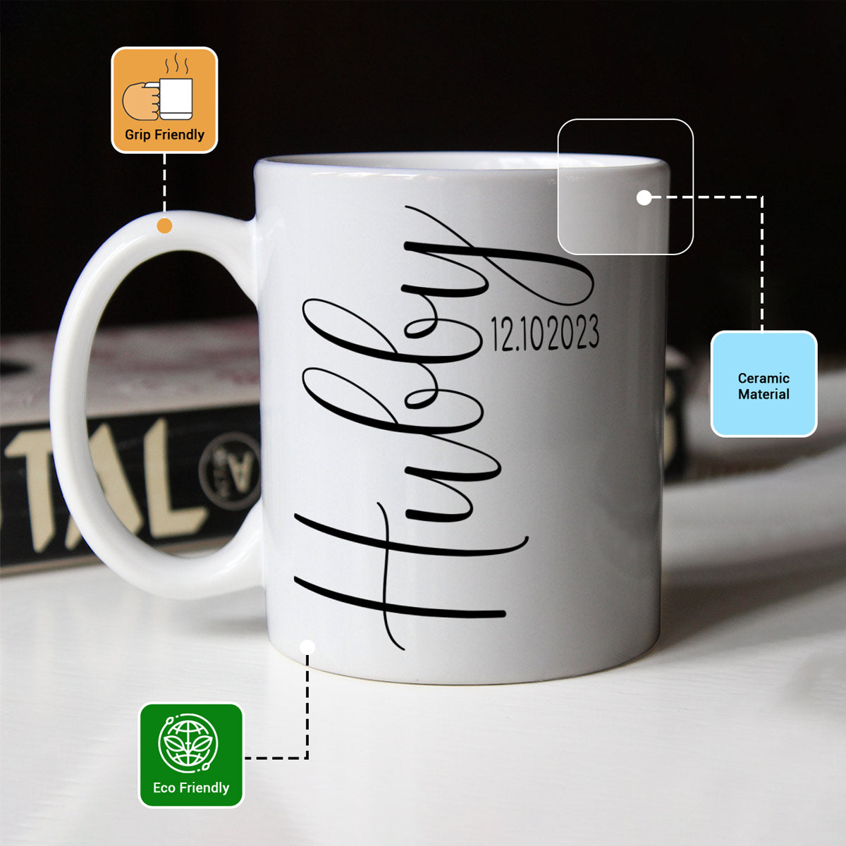 Personalised Wifey & Hubby Mug Set-7