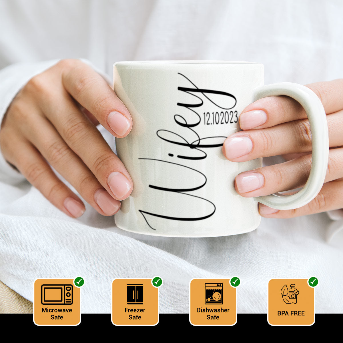 Personalised Wifey & Hubby Mug Set-6