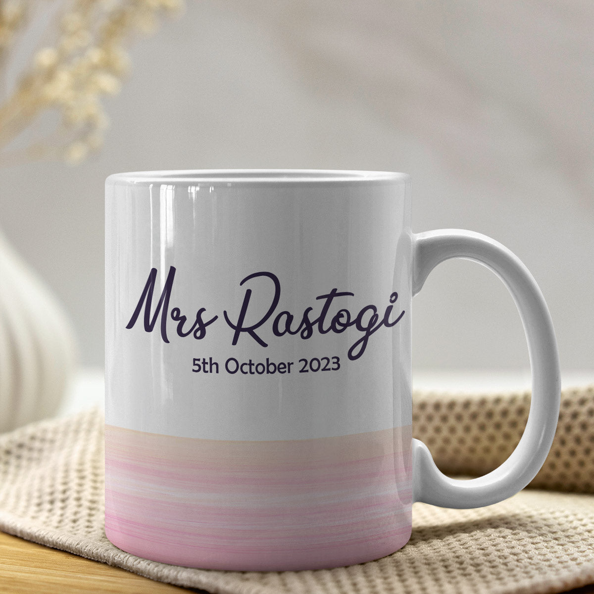 Personalized Couple Name & Date Coffee Mug Set for Couple-8