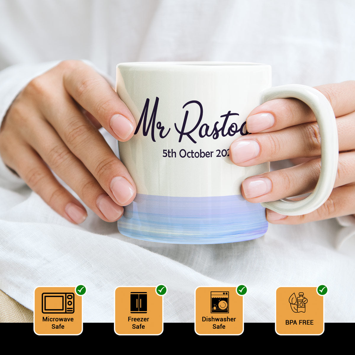 Personalized Couple Name & Date Coffee Mug Set for Couple-12