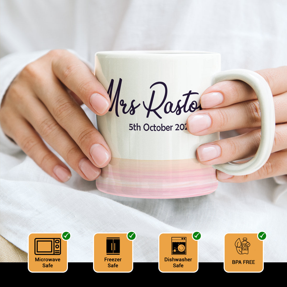 Personalized Couple Name & Date Coffee Mug Set for Couple-13