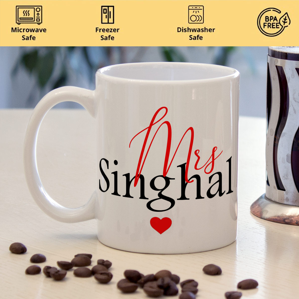 Personalised Couple Name Mug Set-4